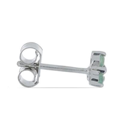 BUY 925 STERLING SILVER REAL EMERALD GEMSTONE EARRINGS WITH CUBIC ZIRCONIA – BULK WHOLESALE SUPPLIER